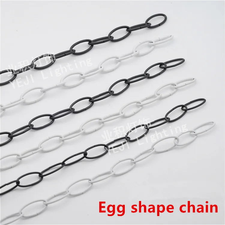 

Black white egg shape chains Connect buckle Activities buckle Suitable for wedding chandelier crystal lamp Lighting Accessories