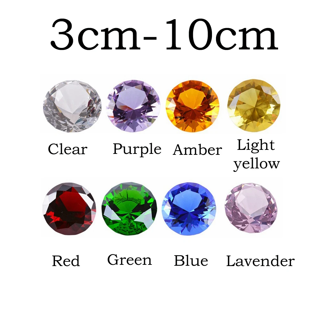 

30mm,40mm,50mm,60mm,80mm,100mm Clear Crystal Diamond Cut Glass Jewelry Paperweight For Wedding Home Decoration&Souvenir Gift