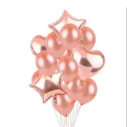 Латексные шары розовое золото сердце/звезда/блестки украшение шар для детей Производительность одежда для свадьбы, дня рождения украшения