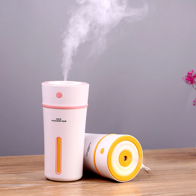 

300ML Capacity Air Humidifier Night Light Air Purifier Household Ultrasonic 30ML/H Car Essential Aroma Oil Diffuser