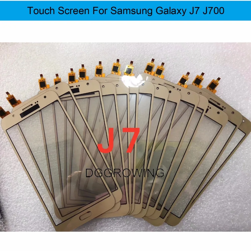 

DGGROWING 100% Tested Mobile Phone Touch Screen Digitizer For Samsung Galaxy J7 J700 Front Glass lens Replacement+Free Shipping