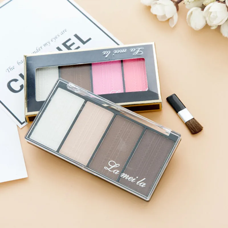 

4Colors Blush on Repair Powder Light and Shadow V Face Powder Natural Long-lasting Transparent Window Skin-friendly Rouge Makeup