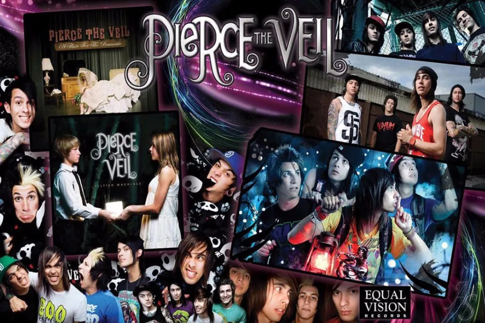 3269 Pierce The Veil Music Band Group Super Star-Wall Sticker Art Poster For Home Decor Silk Canvas Painting