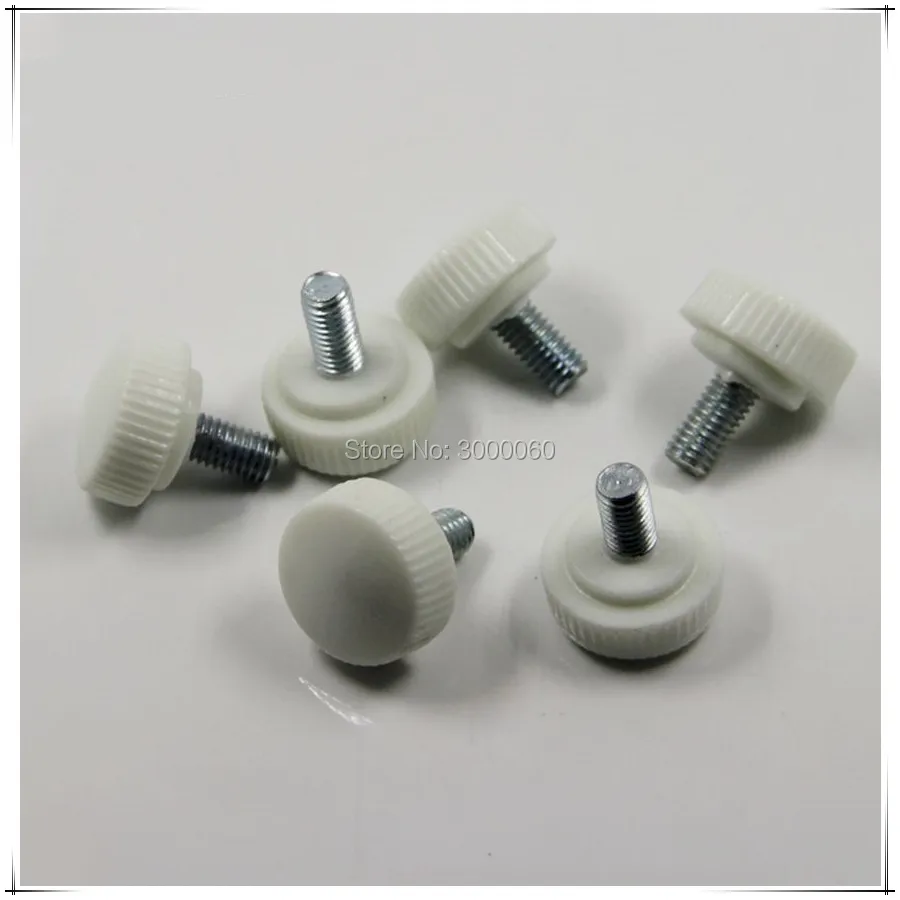 

M3 White Plastic Head Hand Tighten Adjustment Thumb Srew 100pcs/lot