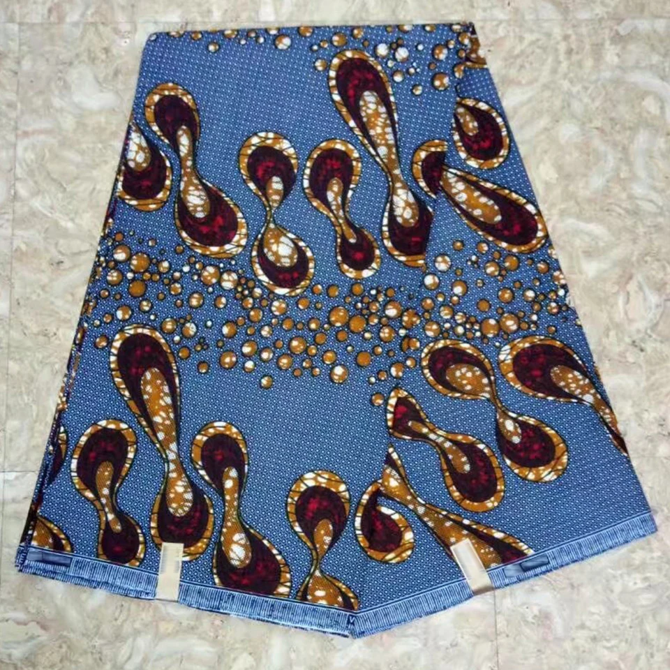 Buy High Quality African Wax Fabrics Ankara Blue