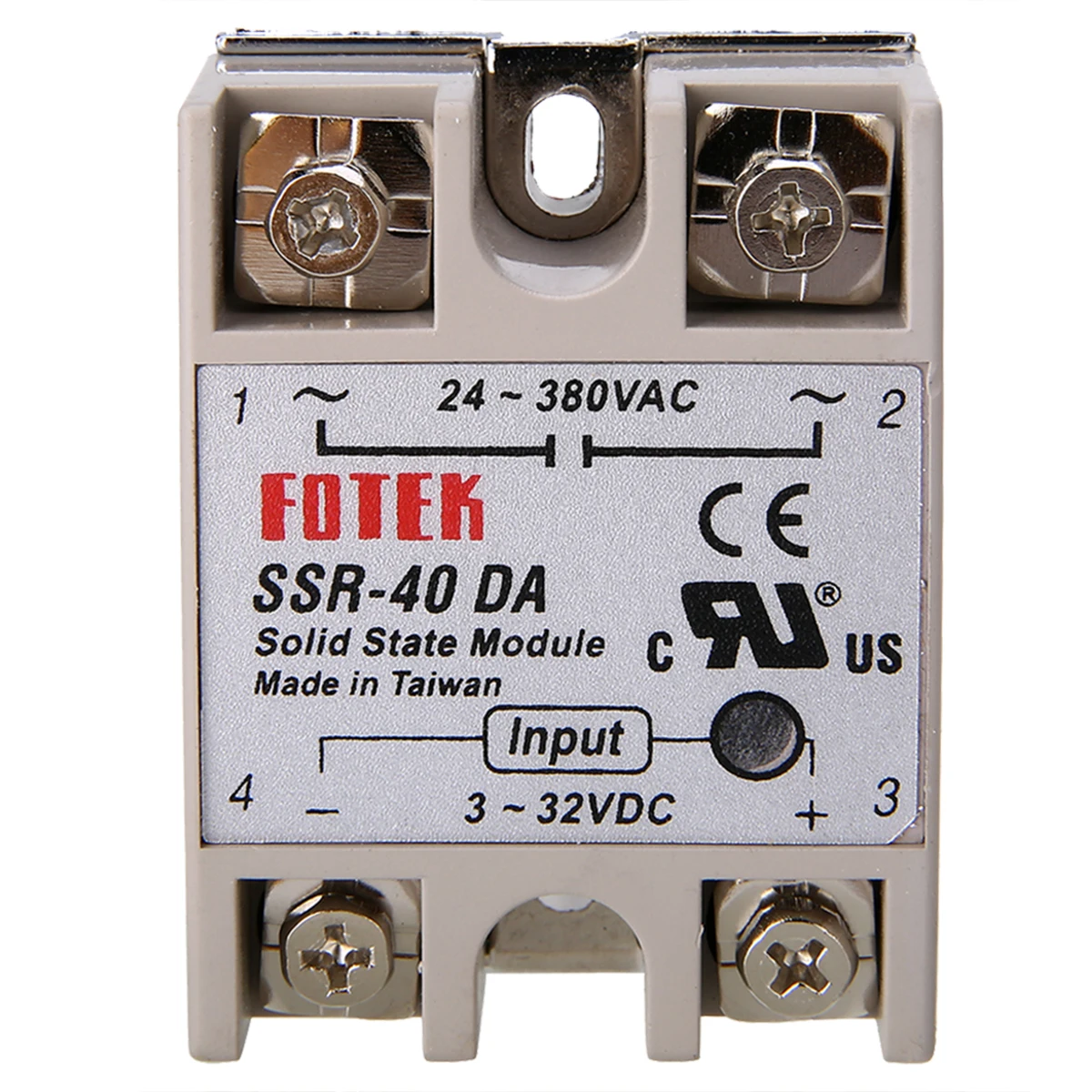 1pc Durable 24-380V 40A SSR-40 DA Solid State Relay for PID Temperature Controller 60*45*23mm Long service life