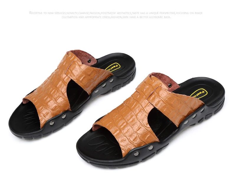 POLALI/тапочки из спилок; коллекция года; Лидер продаж; Летние сандалии; пляжная обувь; Вьетнамки; hombres sandalia; большие размеры 38-52