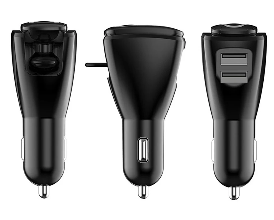 Bluetooth беспроводные наушники автомобильное зарядное устройство бизнес Dual USB наушники с док-станцией с микрофоном шумоподавление телефон зарядное устройство 2 в 1
