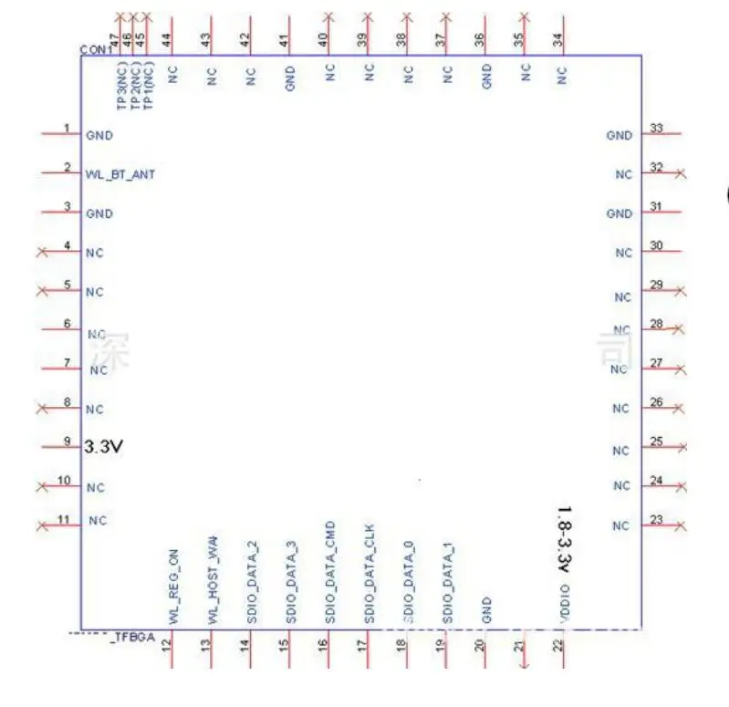 RTL8189ETV WiFi модуль поддерживает 2,4G 150 Мбит/с Интерфейс SDIO 3,3 V SDIO 2,0