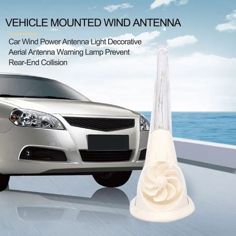 

Vehemo Wind Power Automobile Shark Fin Antenna Tail Mount Decorative Antenna Multi-Function Wind Power Antenna Replacement