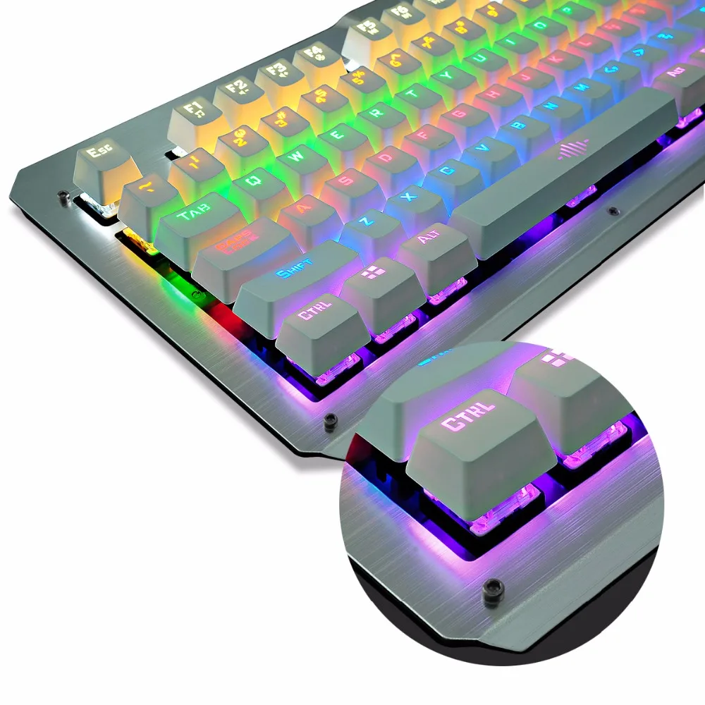 Механическая игровая клавиатура с подсветкой Outemu синие переключатели sa keycap led RGB подсветка для ПК Компьютерная клавиатура эргономичная