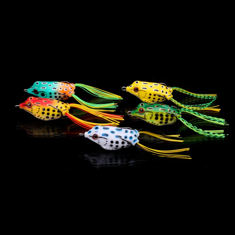 

WALK FISH 5PCS/Lot 5cm 9.1g Soft frog Plastic Fishing lure Frog lure With Hook Top Water isca Artificial floating Fishing Tackle