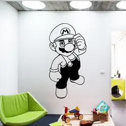 Мультфильм Супер Марио виниловая наклейка на стену для гостиной Детская комната Украшение Наклейка Настенная виниловая наклейка на стену