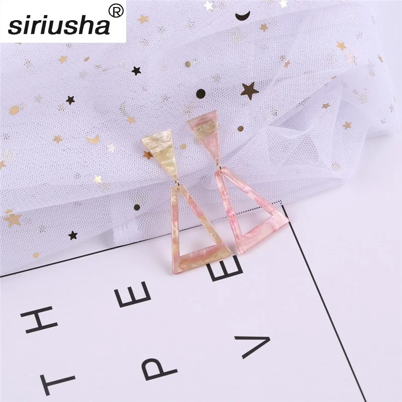 

DIY Original Acrylic Personality Temperament Earrings Hot Acetic Acid Europe and America Retro Simple Geometric Earrings S117
