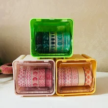 Продажа 5rolls/set ПВХ коробках васи лента Рождество серии, Рождеством ремесло ленты для Скрапбукинг