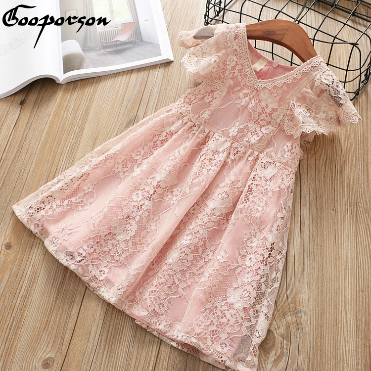 

Girls Princess Dress Fashion Lace Floral Baby Girl's Summer Elegant Dress Kids Children Clothes 2019 New Brand Clothing