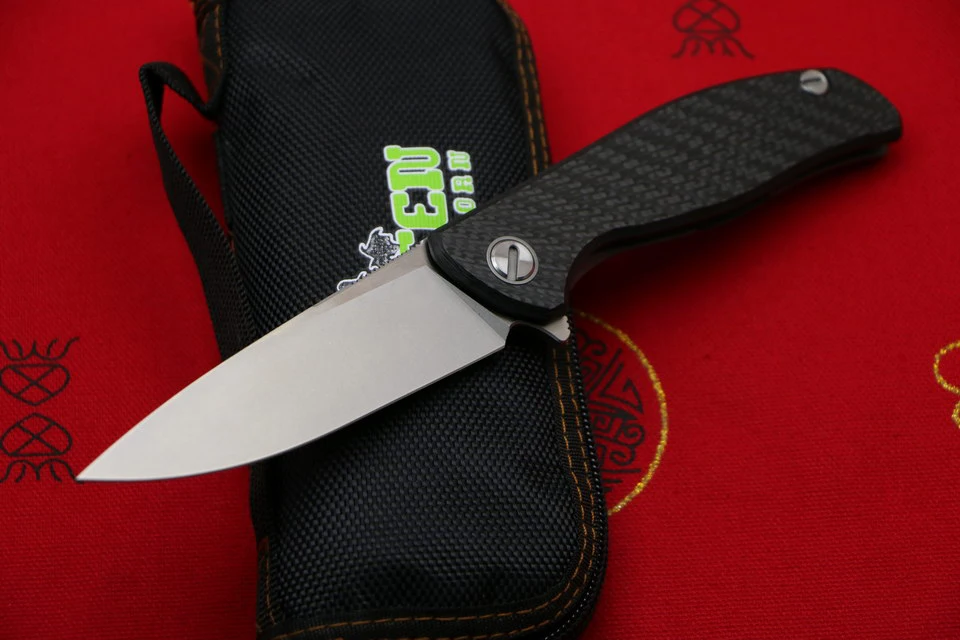 Зеленый шип Хати F95 на заказ M390 лезвие CF+ титановая ручка Флиппер Складной нож Открытый Отдых EDC инструменты охотничий карманный нож