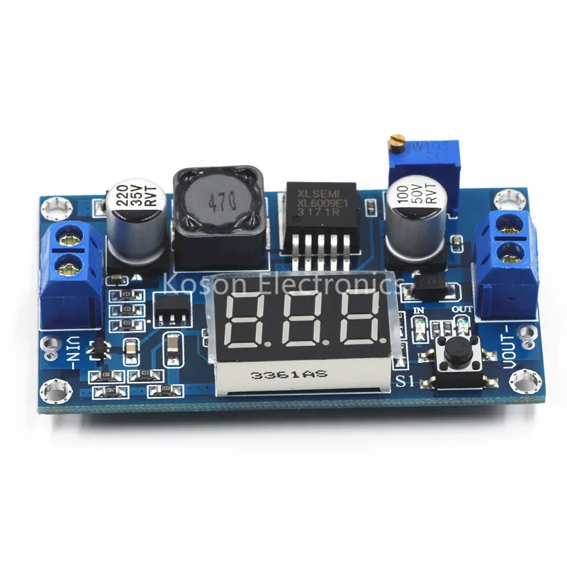 

XL6009 Boost Step-up Module Power Supply LED Voltmeter Adjustable boost module with digital voltage meter display