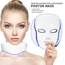 7 цветов PDF Led маска для лица свет терапия по омоложению кожи устройства спа акне Remover против морщин BeautyTreatment
