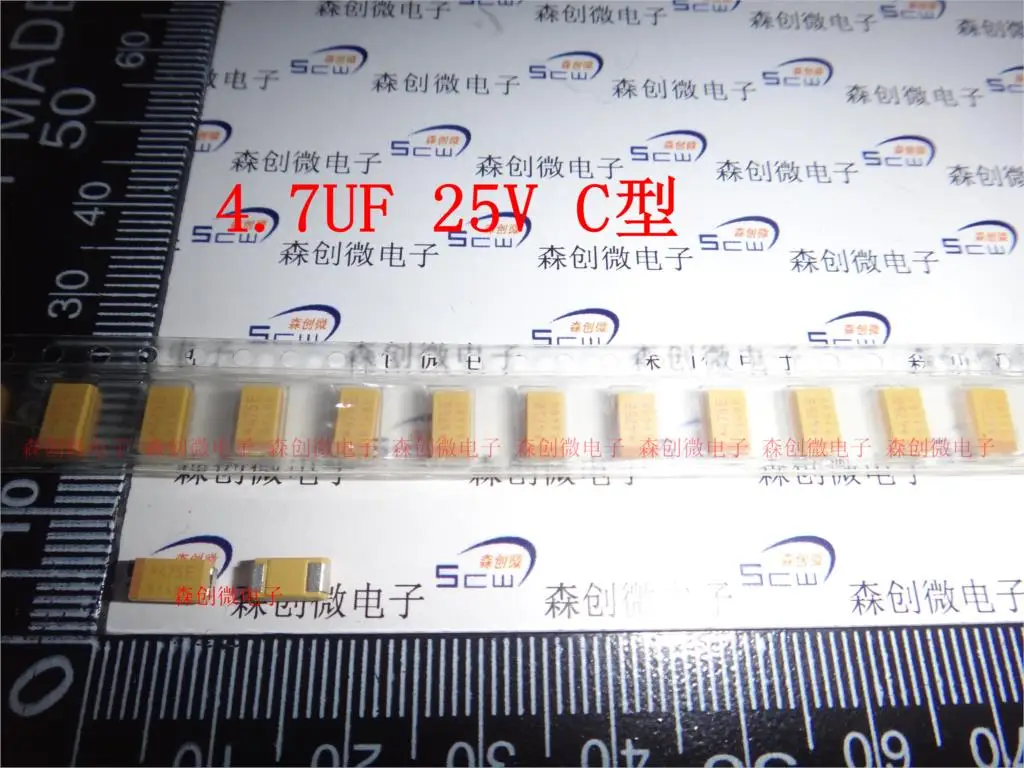 Polarity SMD tantalum capacitor 4.7 UF 25 v C 6032 TAJC475M025RNJ