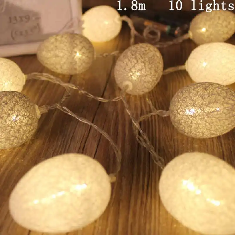 Us 3 84 30 Off Easter Led Colorful String Lights Cotton Thread Cute Round Shaped Lights String For Balcony Bedroom Home Decoration In Led String