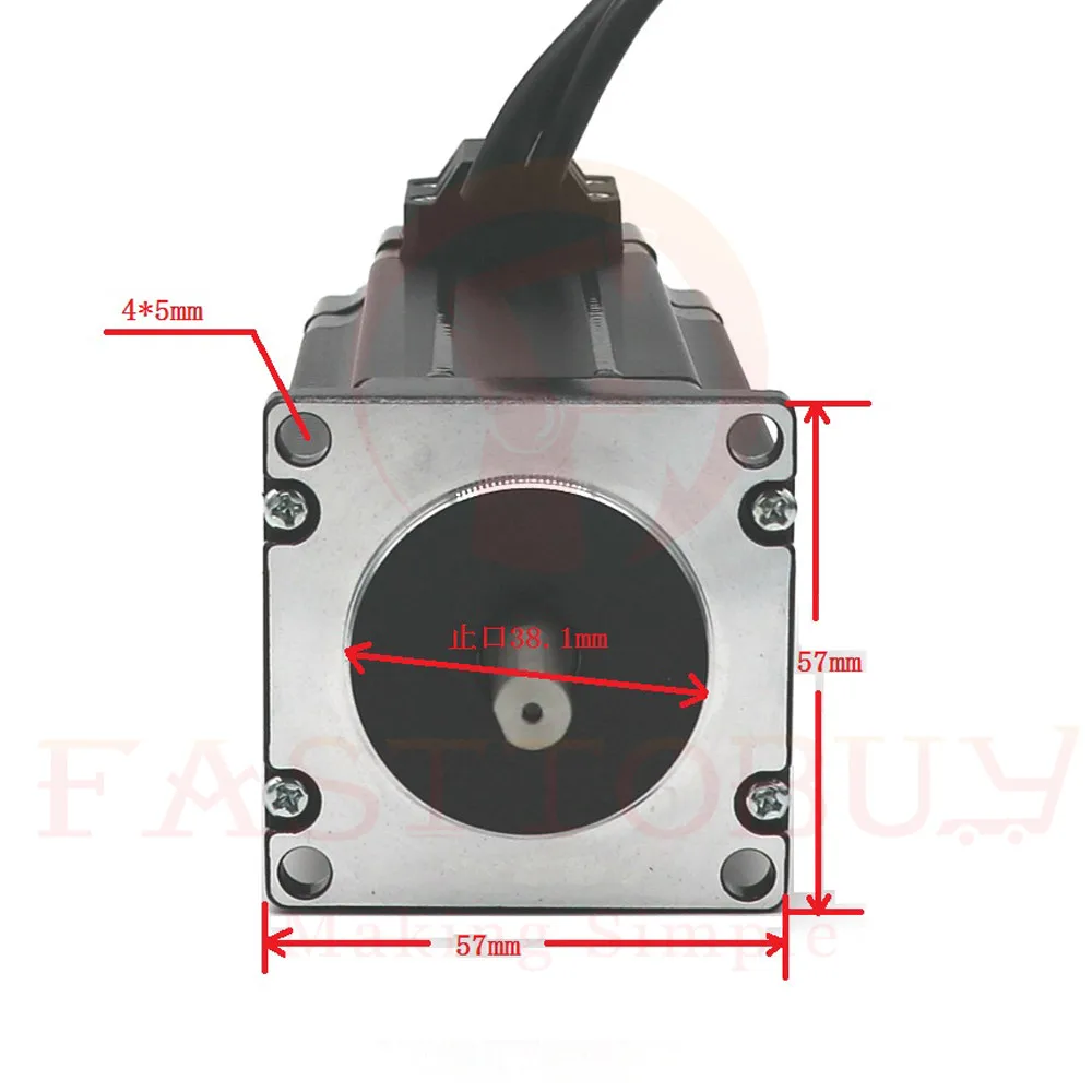 NEMA23 3 Нм замкнутый цикл шаговый комплект HBS57 + 57HBS30 DC36V DSP Гибридный Серводвигатель