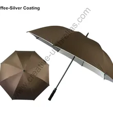 Диаметр 120 см 4 шт./лот эпонж серебряным покрытием Гольф зонтики. стекловолокно, авто открыть, антистатический, УФ-защита