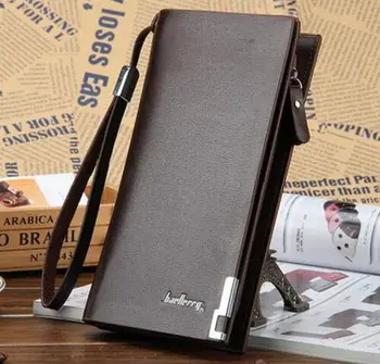 

Men's Leather Bifold ID Card Holder Long Wallet Purse Checkbook Clutch Billfold
