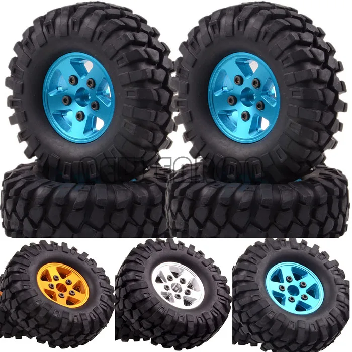 

NEW ENRON HSP 4PCS RC CAR TIRES 1.9" Metal Rock Crawler 108MM Wheel/Rim & Tyre For RC 1/10 Axial Tamiya
