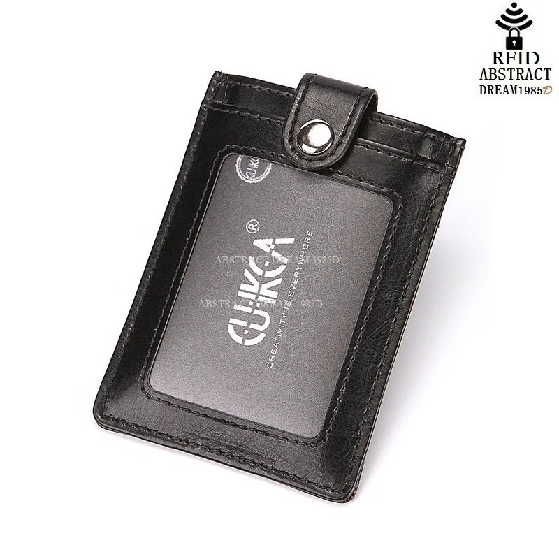 Бренд RFID мужской кошелек ультра тонкий бизнес с застежкой Роскошный чехол для