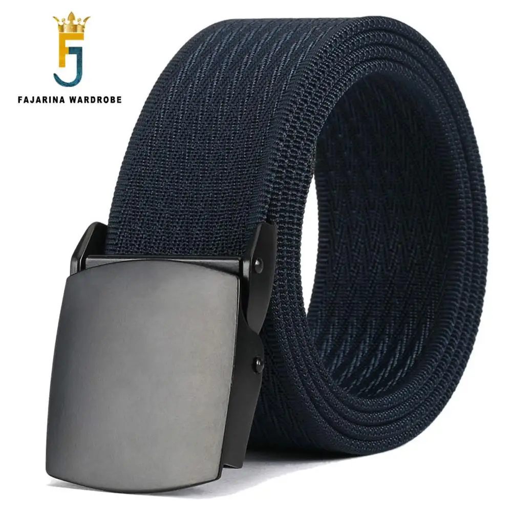 FAJARINA Unisex Quality Canvas Black Automatic Styles Straped Female Novelty Male Grey Belts for