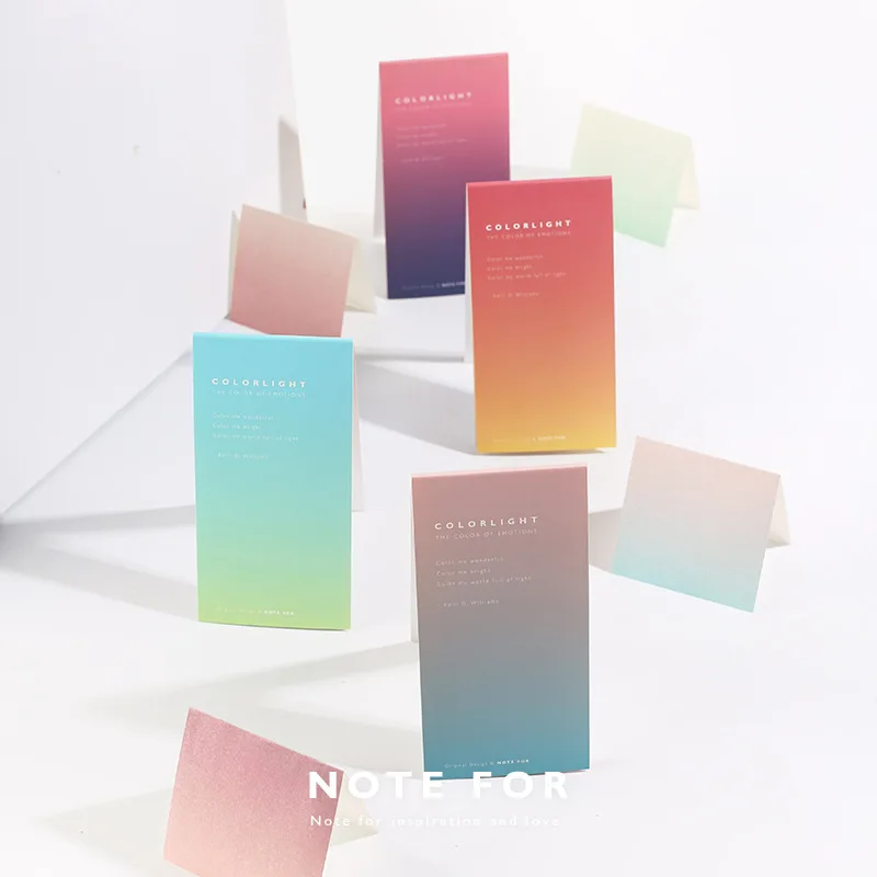 

Colorlight Gradual Change Memo Pad Notes Bookmark School Office Supply