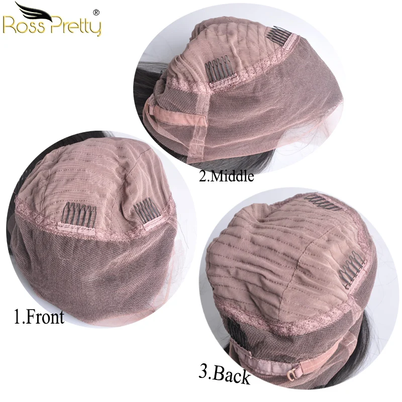 Бразильские волосы Ross Pretty Remy волнистые 360 парики из натуральных волос черного