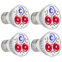 4 шт./лот E27 GU10 6 Вт светодиодный комнатный растительный светильник Fito светодиодный растительный светильник фитолампа для садовых семян цветущие растения Гидропоника