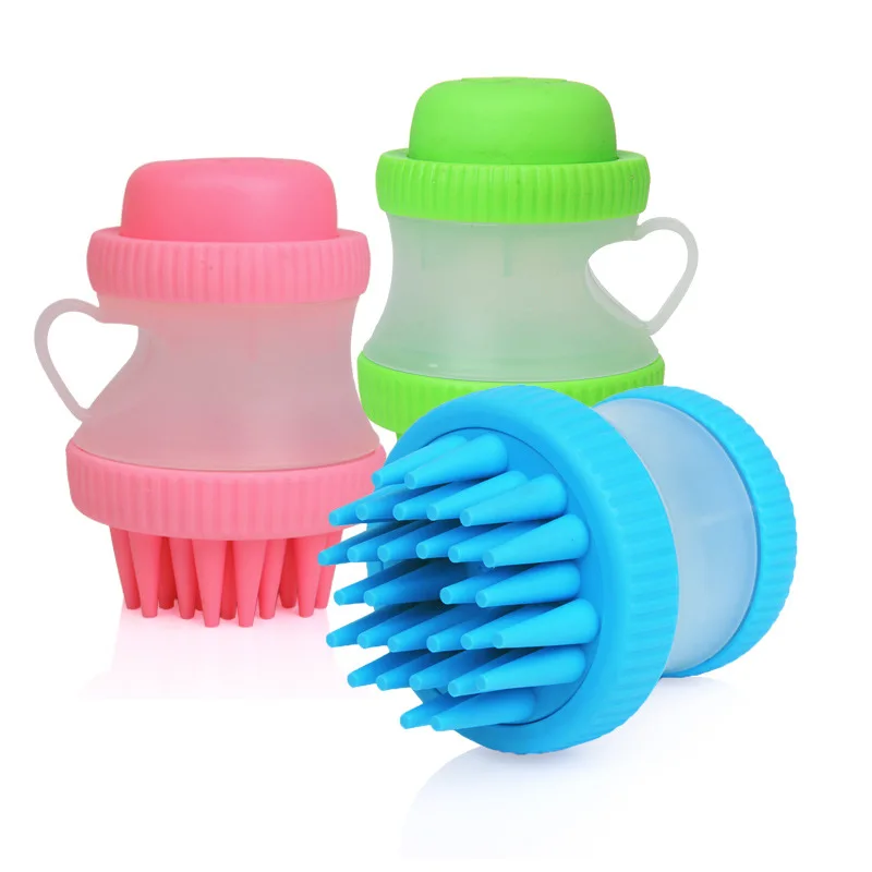 

upgrade Dog Bath Brush Comb Cleaning Bath Massage Dog Cat SPA Brush Shampoo Grooming Multifunction Pet Brush Bath Tools for Dog