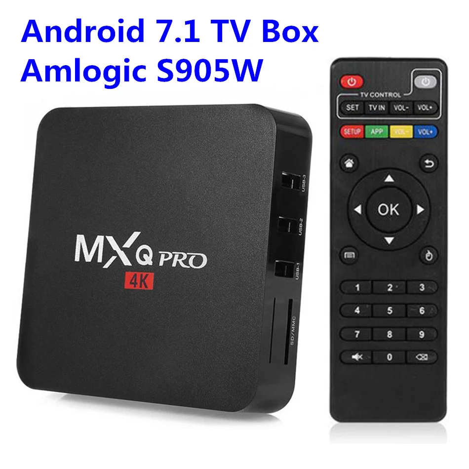 

New MXQ PRO Android 7.1 TV Box RockChips RK3229 Quad Core 2GB 16GB H. 265 4K WiFi Media Player Set top box 1GB 8GB