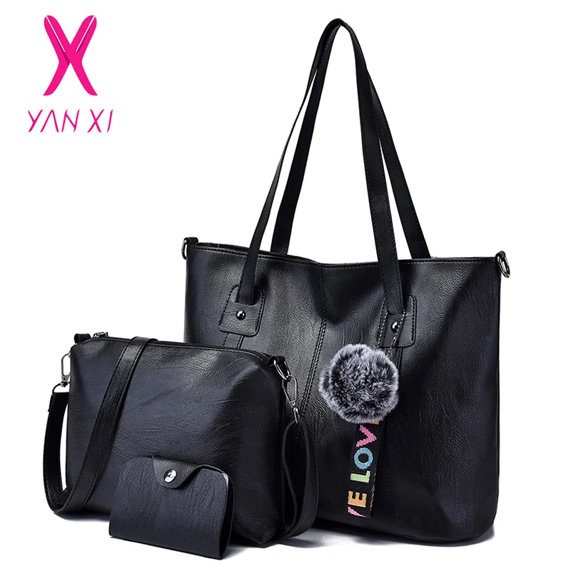 YANXI 3 шт. наборы сумок сумочка и 2018 роскошная кожаная сумка сумки женские через