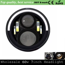 Точка E9 Mark 7 дюймов высокая/низкая головка луча света с рыболов глаза " круглый светодиодный фар противотуманная фара для Jeep Wrangler JK Приглашаем посетить наших заказчиков выставку CJ TJ 07-14