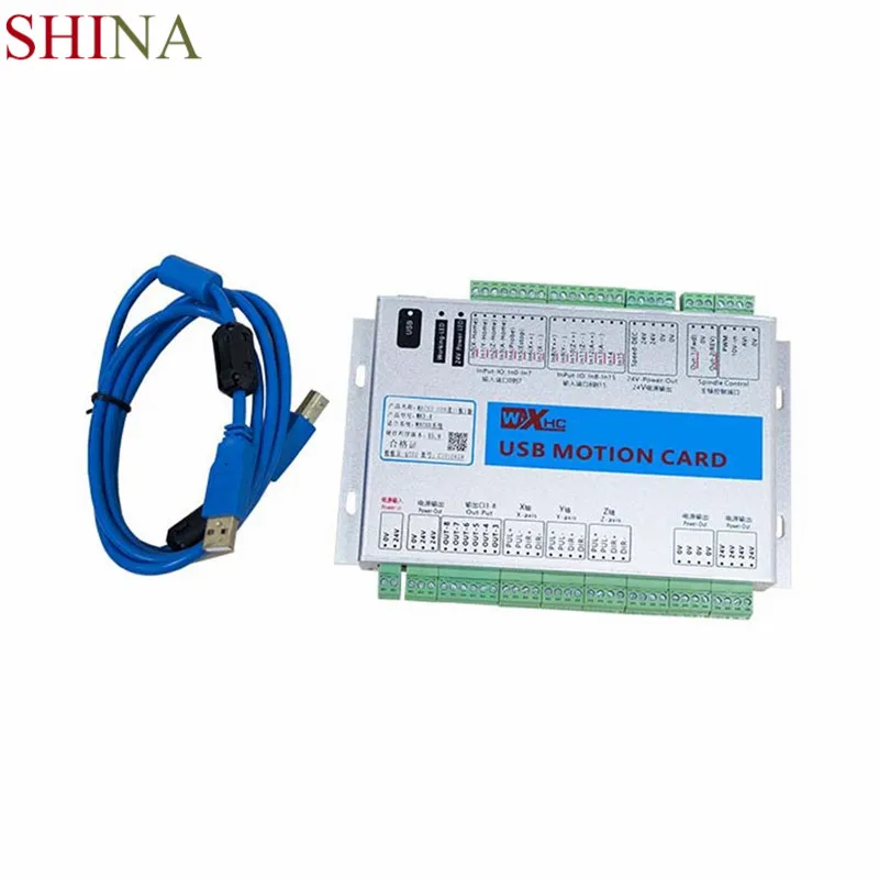 

SHINA CNC controller 3 axis 4 axis 6axis USB control card ethernet motion control card application for MACH3