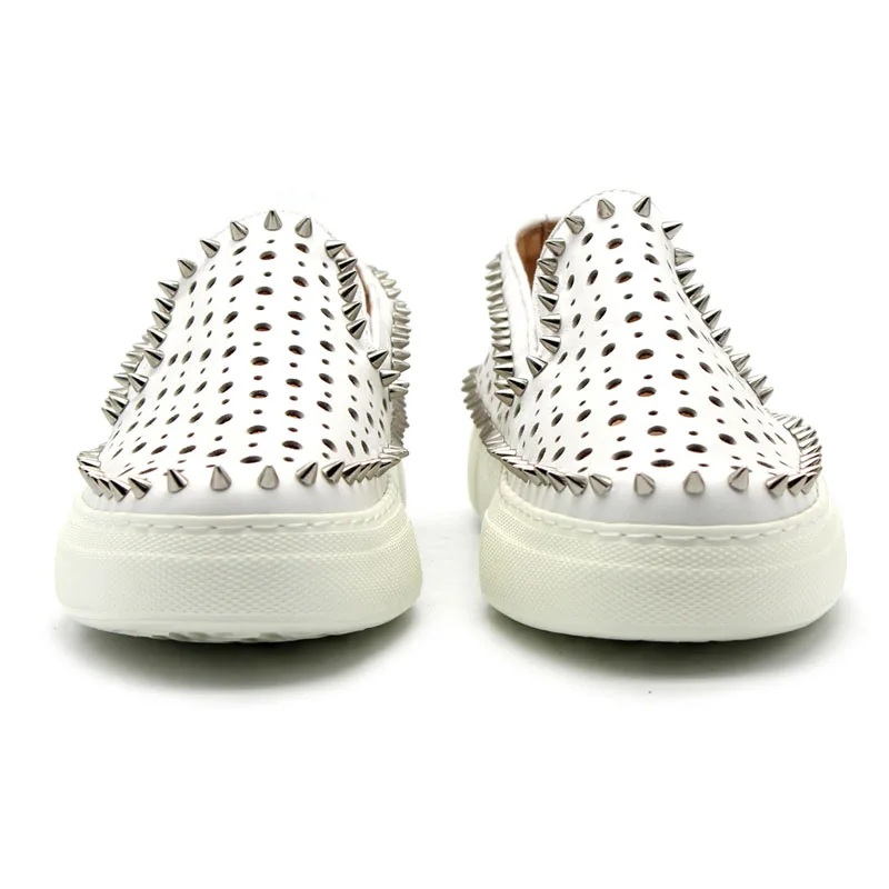 Respirável Sapatos Baixos Tênis Branco De Couro