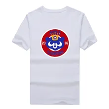 Chicago 2017 World Series champions crown logo Men T-shirt 100% cotton short sleeve o-neck for Cubs fans T shirt 1202-3