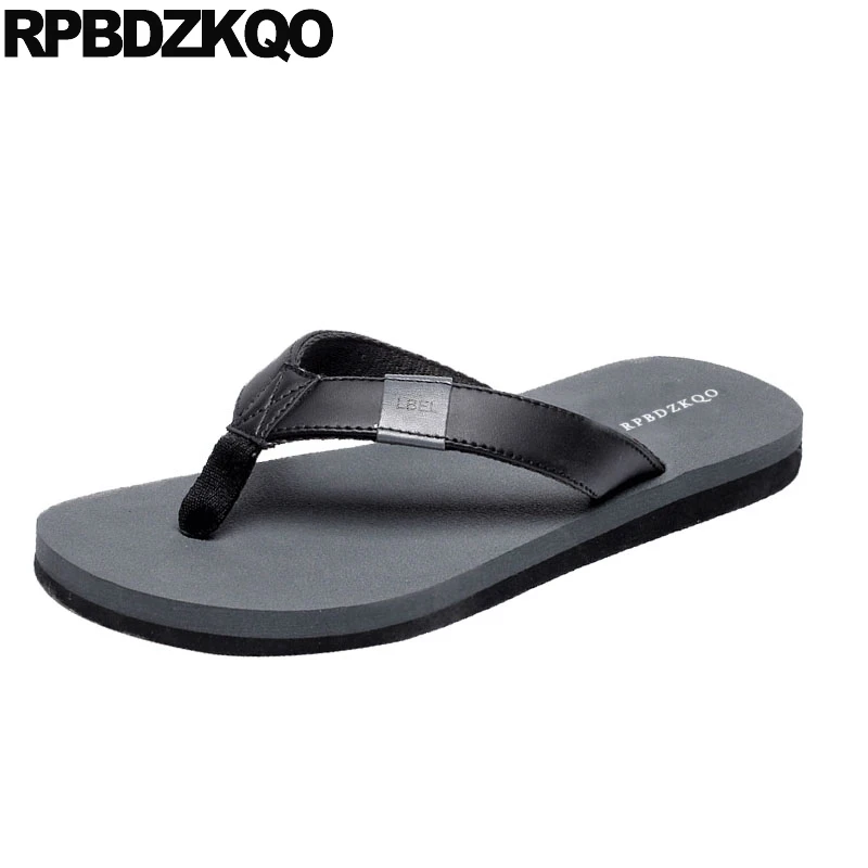 

Outdoor Shoes Slippers Fashion Beach Soft Water 2018 Slides Slip On Men Sandals Leather Summer Casual Waterproof Flip Flop