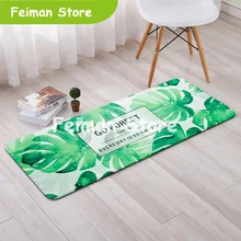 Тропические растения Печатный коврик для дома Квадратный Ковер для гостиной спальни кухни декоративный коврик водопоглощающий нескользящий ковер