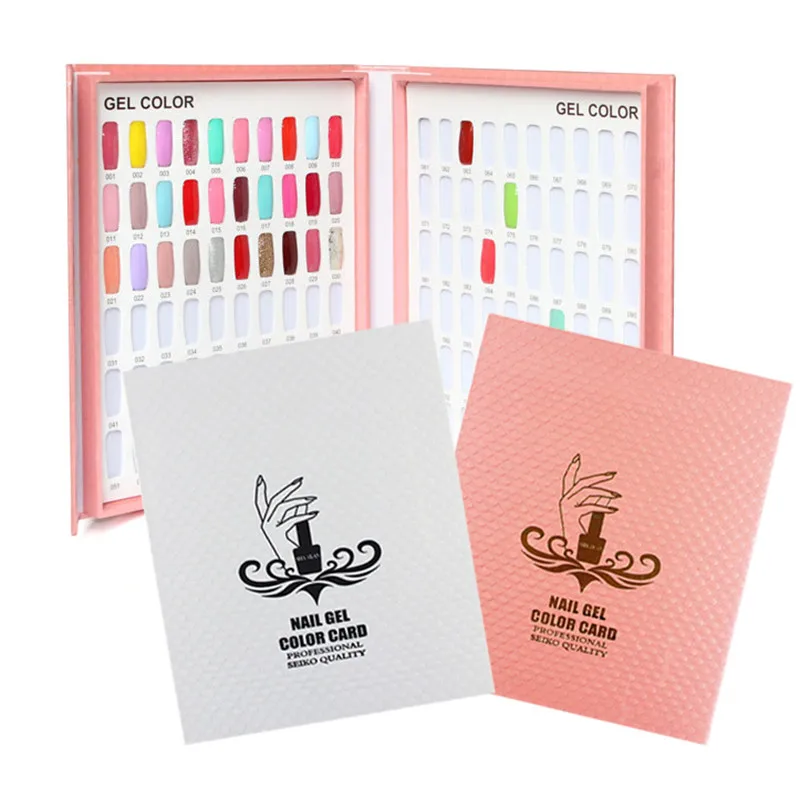 

Professional 120 Colors Nail Art Display Color Book Chart Salon Acrylic Gel Tips Display Card Glue-free Color Board
