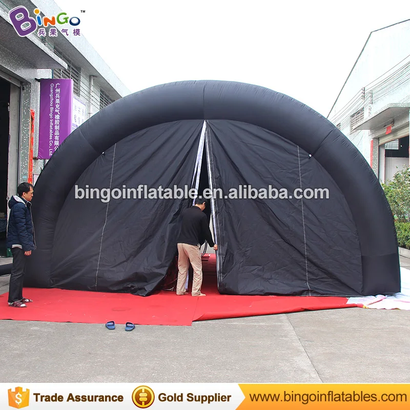  6X4.5X3.5 Meters Black color inflatable tunnel tent hot sale customized blow up tent tunnel for eve