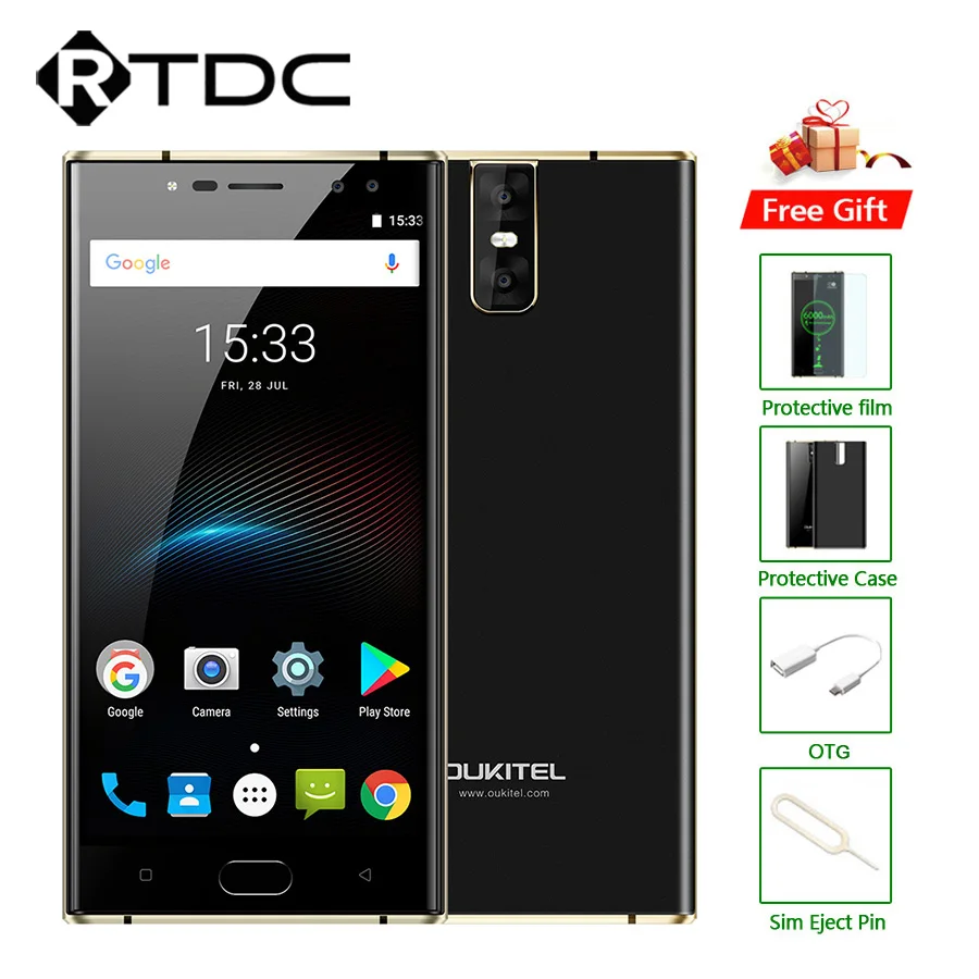 Оригинальный Oukitel K3 6000 mAh Мобильный телефон MTK6750T Octa Core 4 GB Оперативная память 64 Гб