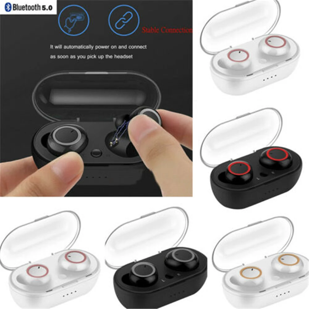 

Portable Hot Twins Bluetooth Wireless Earphone In-Ear Sports Earbuds Headset For Apple iPhone Airpods