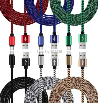 

Free Shipping 1m 2M 3M alluminium Alloy Fabric Braided nylon usb data charger Cable for mobile phone 7 5 5s 6 6s free shipping