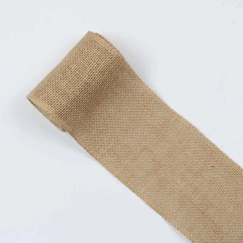 Популярный 1 м/рулон поделок декоративный мешок материал пеньковая лента Подарочная обертка Свадебная вечеринка DIY лента из джута, мешковины