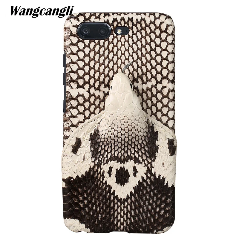 wangcangli Brand genuine snake skin phone case For Gionee S10 back cover protective leather | Мобильные телефоны и